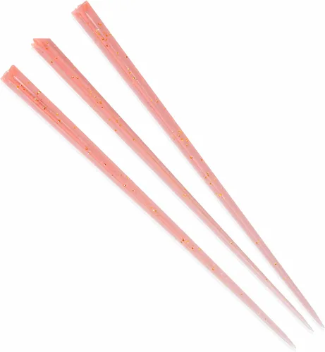 Miniatura 15 de BambooMN - Púas de prisma triangular para aperitivos y bebidas - 4.5" (11.4cm) - Rojo - 1000 piezas