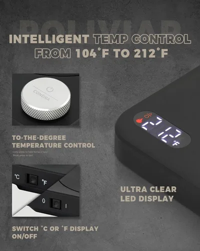 Miniatura 3 de POLIVIAR Hervidor Eléctrico de Cuello de Cisne, 1350W Hervidor Eléctrico para Té con Mango de Patrón de Madera, 34oz Hervidor Eléctrico Vertedor