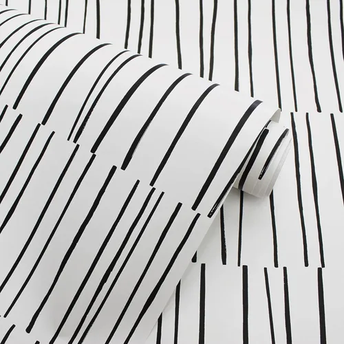 Miniatura 5 de Tempaper x Bobby Berk - Papel tapiz removible para despegar y pegar, color blanco y negro, 20.5 pulgadas x 9 pies, fabricado en los Estados Unidos