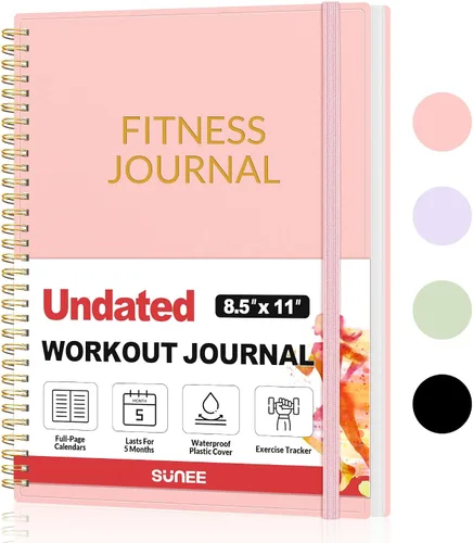 Miniatura 16 de Diario de Fitness y Planificador de Entrenamiento para Mujeres y Hombres, A4 (21.6 cm x 27.9 cm) Diario de Entrenamiento y Libro de Planificación