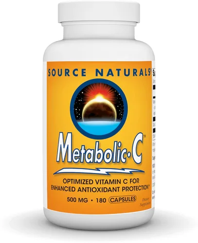 Miniatura 6 de Source Naturals Metabólico C, Vitamina C optimizada para una protección antioxidante mejorada*, 500 mg - 90 cápsulas
