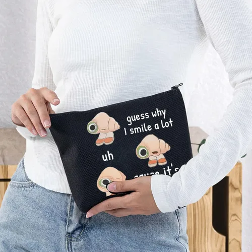 Miniatura 4 de BWWKTOP Marcel Fan - Bolsa de maquillaje cosmética The Shell Animation, regalos inspirados en la animación, adivina por qué sonríe mucho Uh Cause
