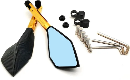 Miniatura 6 de Accesorios Espejos retrovisores laterales para motocicleta, aluminio CNC para Kawasaki Ninja 400R GTR1400 ZX14R Z1000SX H2R KLZ1000 Versys Z400