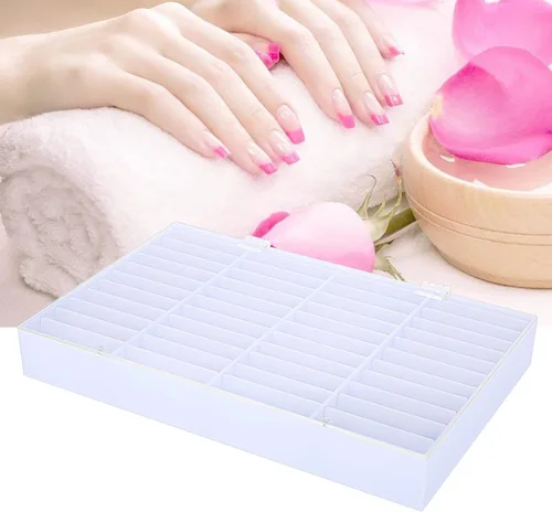 Miniatura 5 de Semme Caja de almacenamiento de puntas de arte de uñas postizas, vitrina vacía transparente para uñas, organizador de puntas de uñas, contenedor