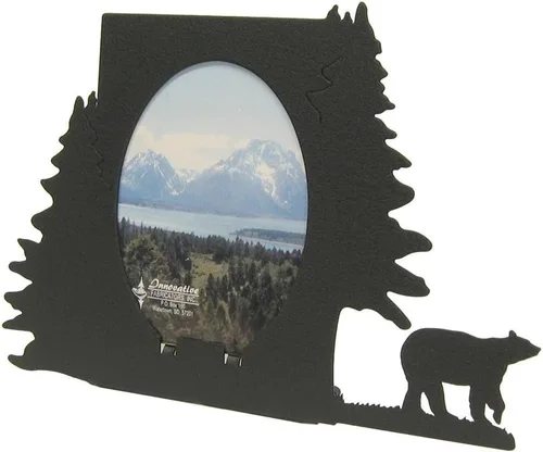 Miniatura 16 de Innovative Fabricators, Inc. Marco de fotos Wildlife, fabricado en Estados Unidos, osos y pinos, paisaje de 3.5 x 5 pulgadas