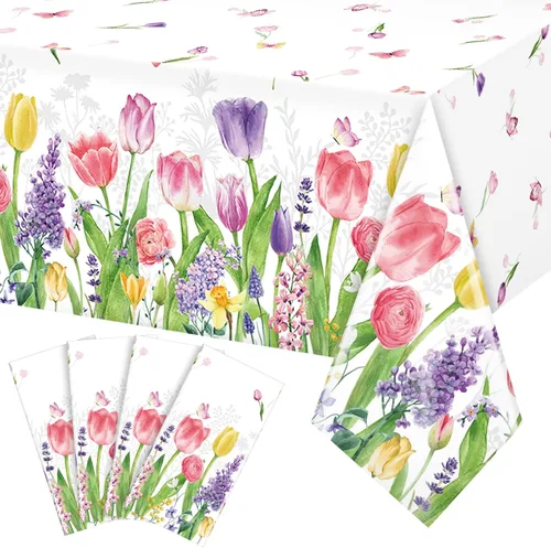 Miniatura 10 de Paquete de 8 manteles de hojas de eucalipto verde salvia, manteles de plástico de madera de primavera verde salvia, decoraciones de fiesta, manteles