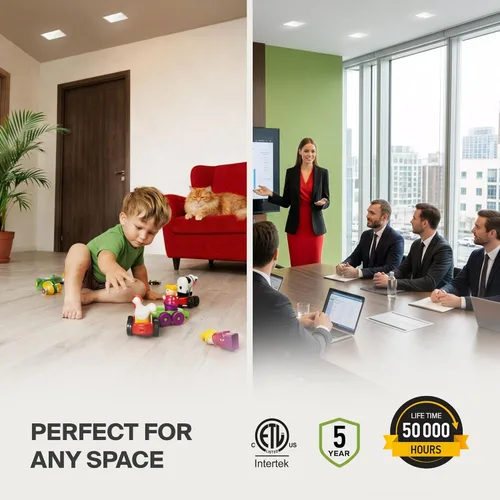 Miniatura 2 de ASD - Lámpara de techo empotrable LED sin bordes de 2 pulgadas, descendente sin lata con caja de conexiones, 5CCT seleccionable 2700K-5000K, 8W 636