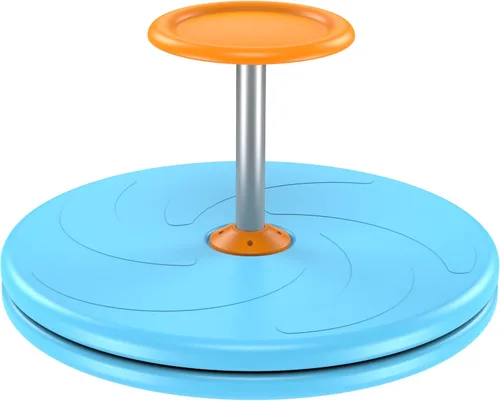 Spinner-X - Juguete sensorial giratorio sentado para sentarse y girar, tamaño más grande y material duradero para niños a partir de 3 años (azul)