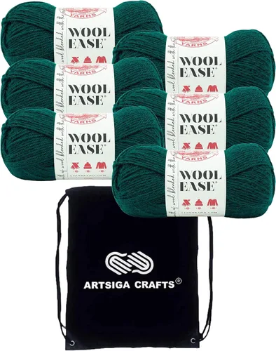Miniatura 26 de Lion Brand Wool Ease Canyon Sunset 620-003 (3-Skeins - Mismo Lote de Tinta) Estambre Medio #4 Acrílico, Hilo de Lana para Crochet y Tejido con Bolsa