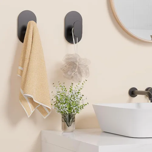 Miniatura 4 de Aikzik Ganchos Adhesivos, Ganchos de Pared Extra Fuertes de Servicio Pesado de 26 Libras para Colgar Abrigo, Bata, Toalla, Correas y Collares