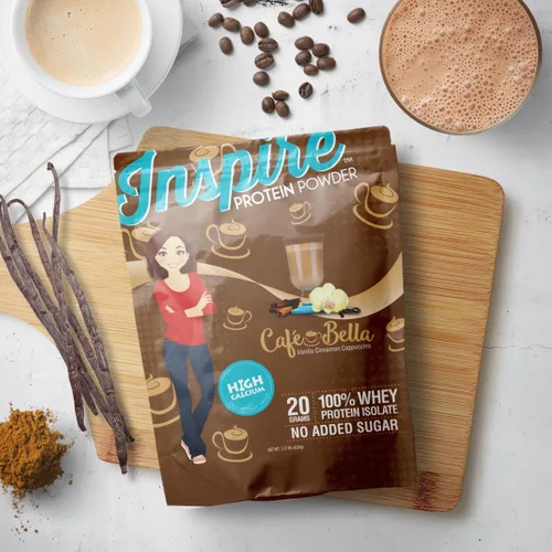 Miniatura 4 de Bariatric Eating Inspire Cafe Bella - Polvo aislado de proteína de suero de leche sin azúcar, 0.71 oz, vainilla y canela, capuchino (20 porciones)