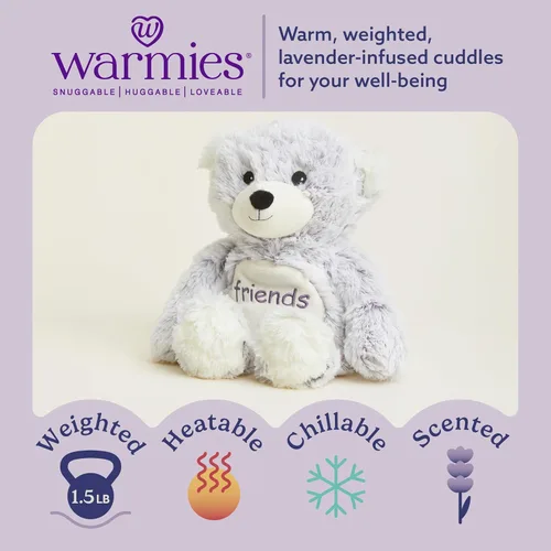 Miniatura 2 de warmies Animales de peluche con peso y aptos para microondas, oso de amigos, peluche térmico para calidez y comodidad, lindos juguetes de felpa