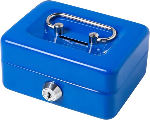 Miniatura 14 de Decaller - Caja de dinero con ranura para niños, caja de dinero pequeña con bandeja para dinero y cerradura de llave, 6 1/5 pulgadas x 5 pulgadas x
