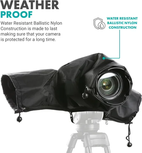 Miniatura 3 de Movo CRC01 - Funda impermeable de nailon para cámara con fundas de mano cerradas, compatible con cámaras réflex digitales Canon EOS, Nikon, Sony