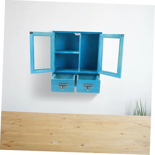 Miniatura 2 de LIFKOME Arqueado Gabinete de pared Caja de almacenamiento de madera Almacenamiento bajo Decoración de cocina montada en la pared