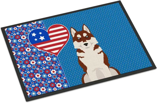 Miniatura 146 de Caroline's Treasures WDK5119JMAT Airedale Terrier USA - Tapete para interiores o exteriores, 24 x 36 pulgadas, tapete para puerta delantera