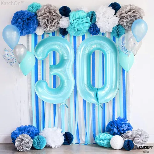 Miniatura 231 de KatchOn, Globo grande azul número 2 de 40 pulgadas Decoraciones de cumpleaños de Baby Shark para niño de 2 años Globo azul número 2 Globo