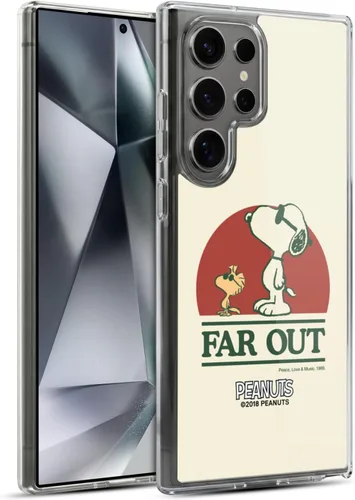 Miniatura 77 de Head Case Designs Funda de gel Woodstock 50th con licencia oficial de Peanuts Snoopy Guitar 1969 [protección de grado militar] compatible