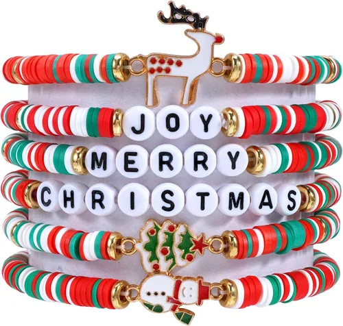 Miniatura 22 de Ardorchid Pulseras de Halloween para Mujeres Calabaza Fantasma Esqueleto Murciélago Calavera con Cuentas Apilables Elásticas Rugby Acción de Gracias