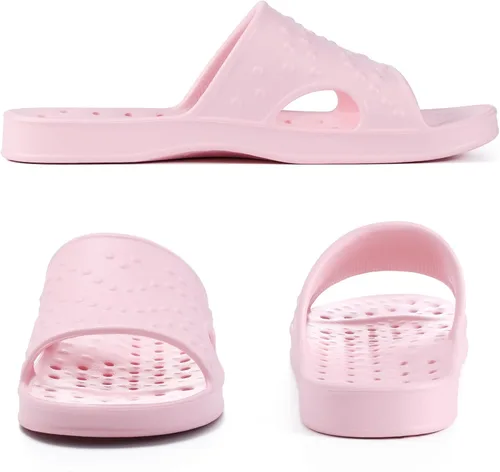 Miniatura 4 de shevalues - Zapatos de ducha para mujer con soporte de arco y de secado rápido, sandalias de playa ligeras con agujeros de drenaje