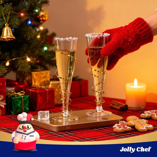 Miniatura 8 de JOLLY CHEF Paquete de 100 copas de champán de plástico desechables de 4.5 onzas, copas de champán de plástico transparente adecuadas para bodas, día