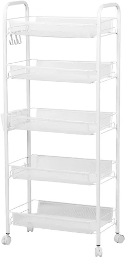 Miniatura 9 de Cesta de frutas y verduras para cocina, cesta de almacenamiento apilable de alambre de metal de 5 niveles, cesta organizadora de frutas y verduras