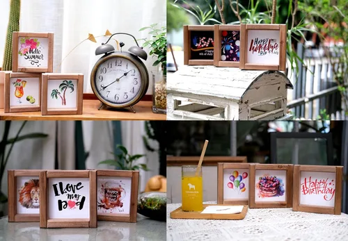 Miniatura 7 de Juego de decoración de pared intercambiable para decoración de pared de granja, verano, otoño, invierno, primavera, decoración de bandeja grande