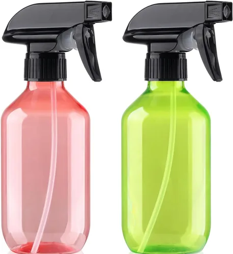 Botellas de spray Teyssor Botella de agua de spray - Libre de BPA - 10 oz/300 ml Contenedores recargables de plástico de niebla fina Botella de