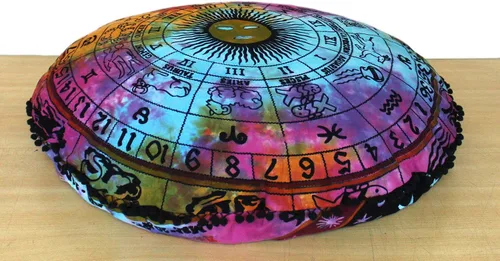 Miniatura 27 de CRAFT KALA Funda de cojín con diseño de mandala, funda de cojín para asiento, hippie, decorativo, bohemio, otomano, de algodón, indio, para sala