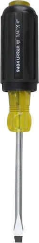 Miniatura 2 de URREA Destornillador ranurado - Destornillador de cabeza plana de punta de 1/4 pulgadas con mango redondo de 4 pulgadas de largo y mango de agarre