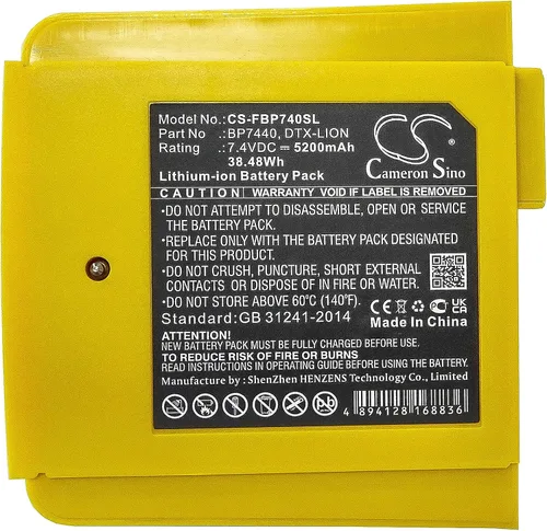 Miniatura 5 de Reemplazo de batería de 5200mAh DTX-Lion BP7440 para Fluke DTX-1200-MS DTX-1800-M DTX-1200-M (7.4V)