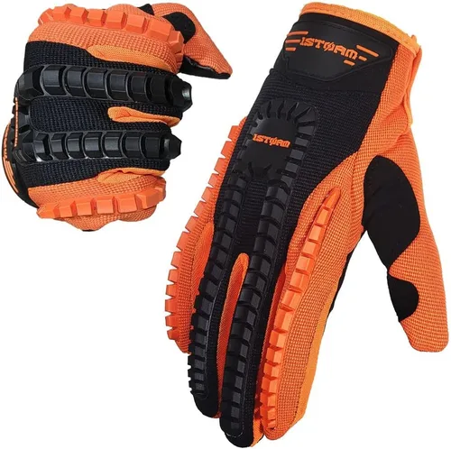 Miniatura 6 de Guantes adultos de motocross 1Storm para motocicleta, BMX, MX, ATV, bicicleta todoterreno, bicicleta, modelo de esqueleto para ciclismo