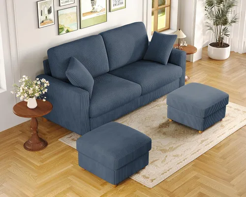 Miniatura 43 de Kidirect Silla de acento extragrande de 35.5 pulgadas, sillas de sala de montaje fácil, silla de lectura de pana para dormitorio, sillas de acento