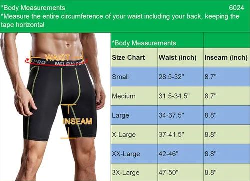 Miniatura 3 de NELEUS Paquete de 3 pantalones cortos de compresión para hombre