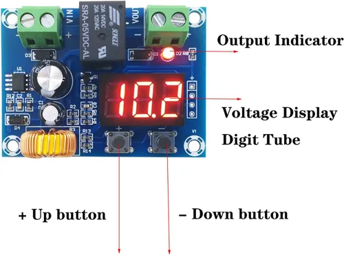 Miniatura 3 de Interruptor de desconexión de protector digital de bajo voltaje XH-M609, módulo de protección de voltaje CC 12V-36V Módulo de protección de circuito