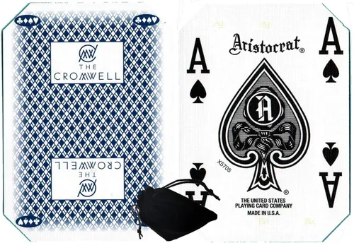 Miniatura 4 de Cyber-Deals Amplia selección de mazos de cartas auténticos de Las Vegas Strip Casino con bolsa de tela de terciopelo negro (Bally's (Red))