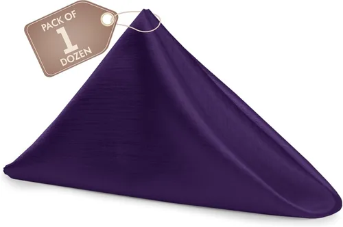 Miniatura 35 de Ultimate Textile -1 docena de servilletas reversibles Shantung Satin - Majestic - Servilletas de tela Majestic de 17 x 17 pulgadas, color marrón