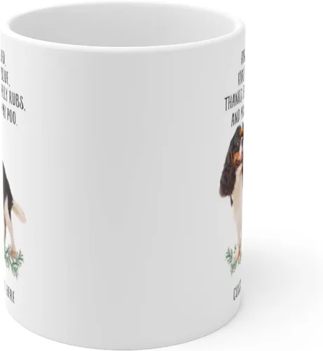 Miniatura 2 de Regalos divertidos para los amantes de las mascotas, Cavalier King Charles Spaniel Tri Color Nombre Personalizado Roses Are Red Violets Are Blue Dog