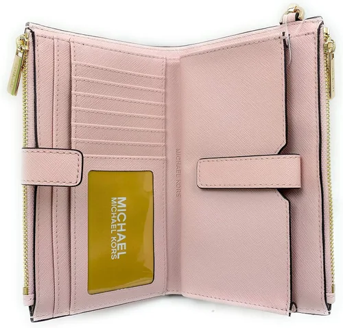 Miniatura 4 de Michael Kors - Billetera de viaje con doble cremallera, para mujer, modelo Jet Set, con correa para la muñeca