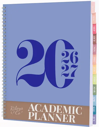 Miniatura 18 de Rileys - Agenda académica 2026-2027, agenda diaria, semanal y mensual, julio de 2026 a junio de 2027, páginas de notas para estudiantes