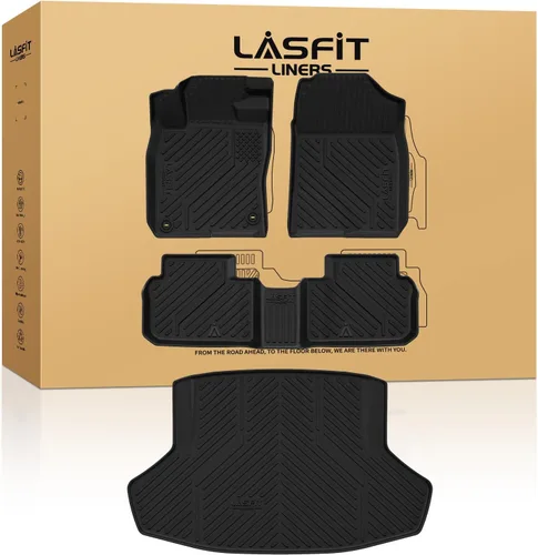 Miniatura 16 de LASFIT Alfombrillas para Honda Civic Sedan 2016-2021 y Hatchback 2017-2021 y Coupe 2016-2020, Alfombrillas de TPE de Ajuste Personalizado para Todo