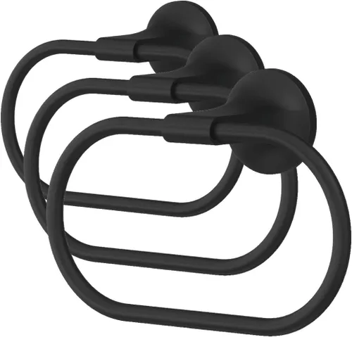 Miniatura 14 de Pfister Pfirst - Toallero moderno para baño, 24 pulgadas, montado en la pared, atornillado, acabado negro mate, BTBPFM2B Mate negro