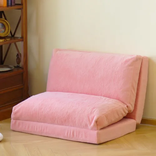 Miniatura 16 de N&V Sofá cama plegable tipo bolsa de frijoles, sofá cama plegable con relleno de espuma, incluye funda extraíble y lavable a máquina, suave forro
