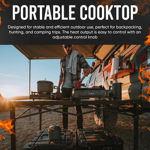 Miniatura 3 de GasOne Estufa Parrilla de Propano o Butano GS-2400P de Combustible Dual Portátil para Acampar Estufa de Gas con Estuche de Transporte