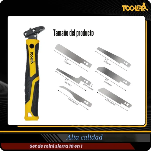 Miniatura 4 de TOOLAN: Juego de sierra manual de artesanía de 10 en 1 y lima. Kit de sierra mini de corte manual y lima para manualidades, modelado, plástico