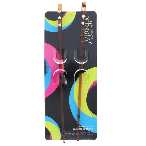 Miniatura 5 de Juego de 6 palillos para el cabello con 3 palillos de diamantes, 1 negro y 2 tortugas