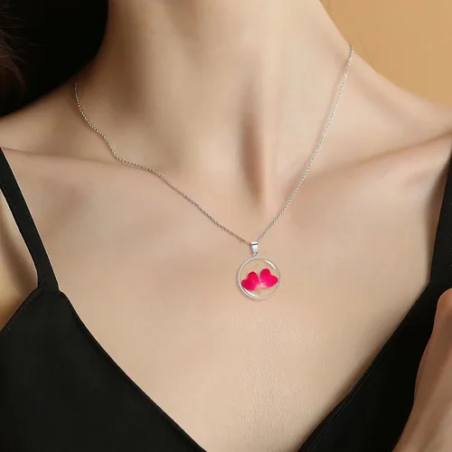 Miniatura 10 de Pressed Flower Necklace Gift for Women Personalized Handmade Necklaces Birth Flower Necklace