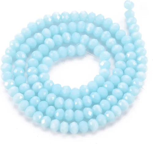 Miniatura 12 de Elecrelive 660 piezas Cuentas de Cristal Briolette de 4mm Cuentas de Vidrio Rondelle Color AB Cuentas de Vidrio Facetadas Sueltas para Bisutería