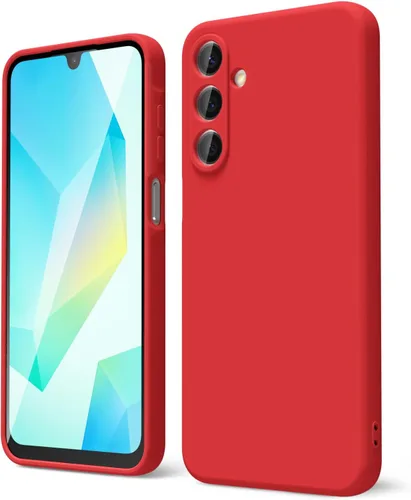 Miniatura 64 de oakxco Funda para teléfono Samsung Galaxy A12 con agarre de silicona líquida, linda delgada fina suave cubierta de gel de goma TPU lisa para mujeres