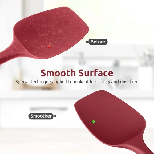 Miniatura 7 de Espátula de silicona resistente al calor: U-Taste, flexible de 600ºF, de 11.38 pulgadas, de silicona, para mezclar, remover, cocinar, raspar